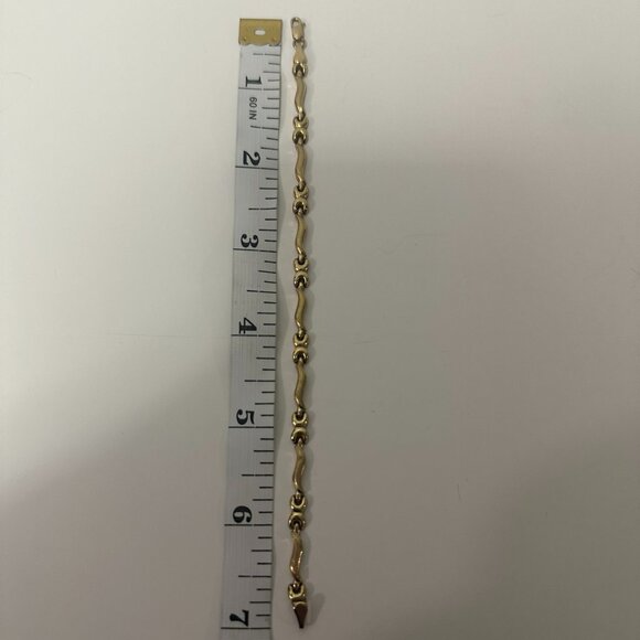 10k Yellow Gold Bracelet 7 Inches - Picture 3 of 7